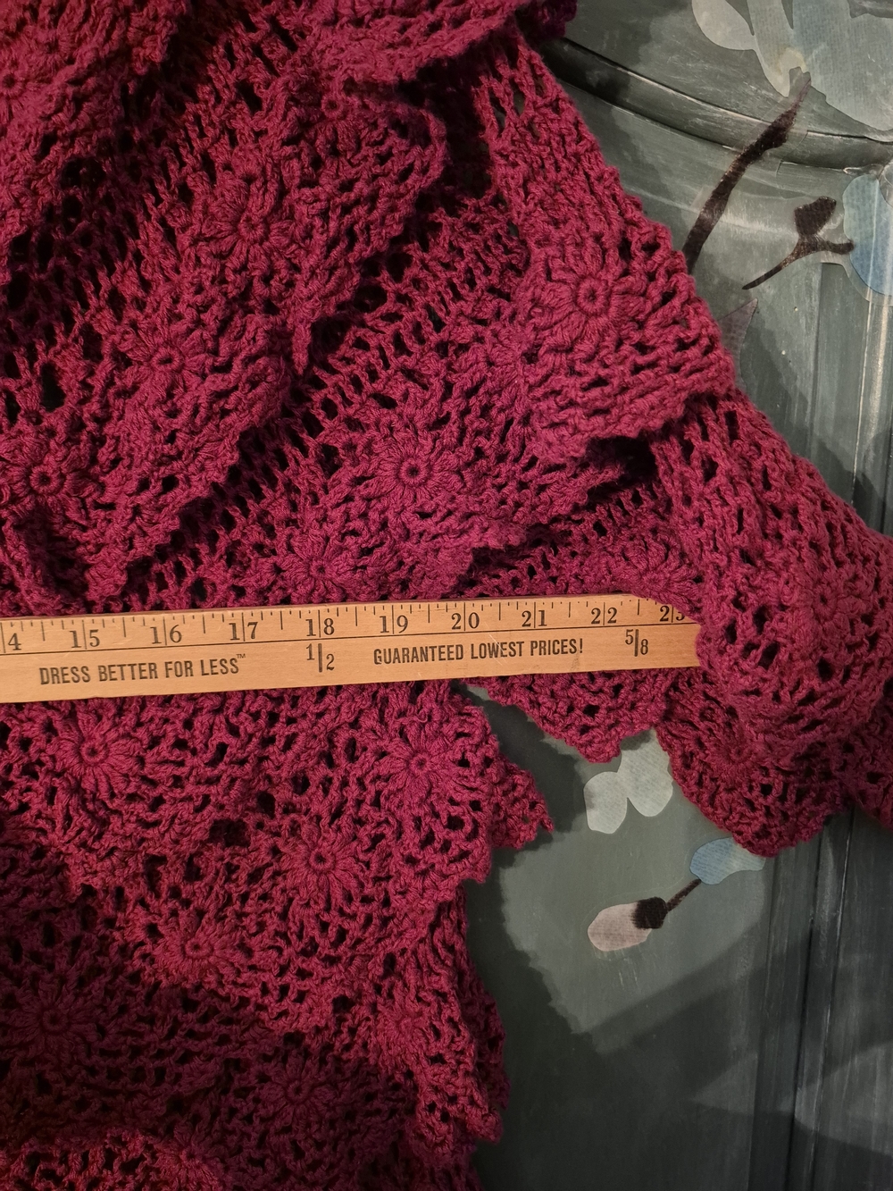 Denim 24/7 Raspberry Crochet Ruffle Tunic - Picture 5 of 12